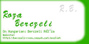 roza berczeli business card